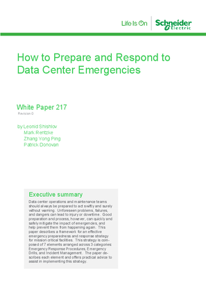 How to Prepare and Respond to Data Center Emergencies