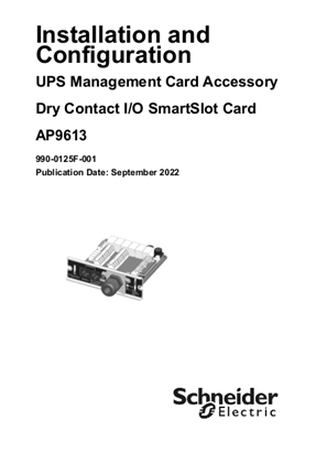 Dry Contact I/O SmartSlot Card Installation and Configuration