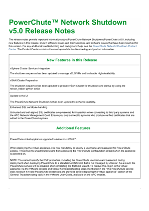 PowerChute Network Shutdown v4.5 - Release Notes