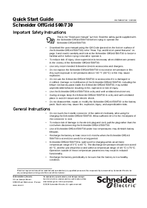 Quick Start Guide Schneider OffGrid 500/730