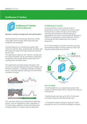 EcoStruxure IT Advisor: Cooling Optimize - Data Sheet (2 pages)