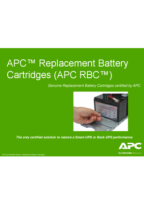 APC Replacement Battery Cartridges (RBC) family overview