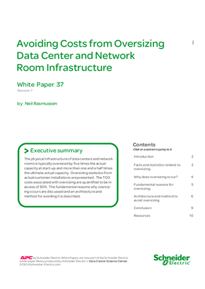 Avoiding Costs From Oversizing Data Center and Network Room Infrastructure