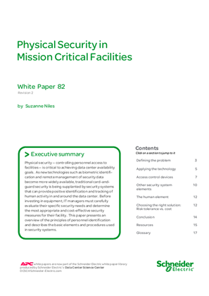 Physical Security in Mission Critical Facilities