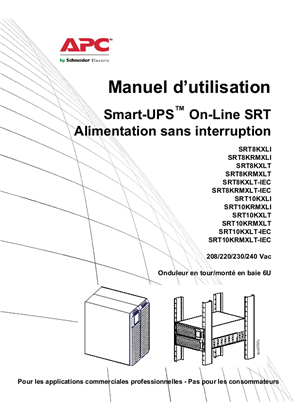 Operation Smart-UPS On-Line 8/10 kVA, 208/220/230/240 Vac TWR/RM 6U