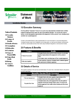 StruxureWare Operation IT Device Assessment
