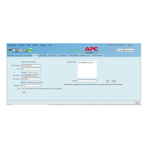 APC Easy UPS On-Line UPS Monitoring Software (Windows only)