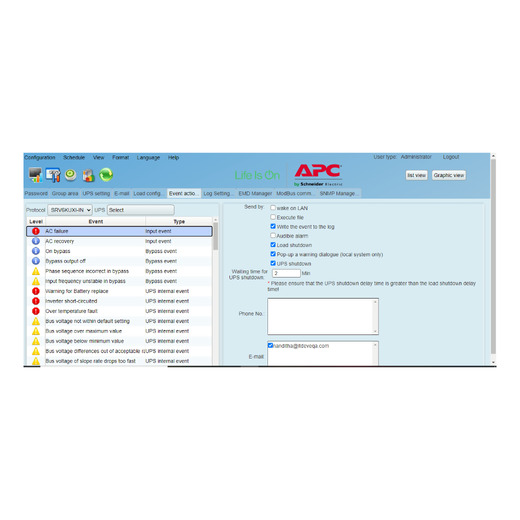 APC Easy UPS On-Line UPS Monitoring Software (Windows only)