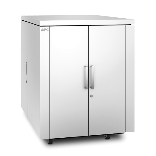 APC NetShelter CX, 18U, Soundproof Server Rack Enclosure, 100V to 240V, White, 1015H x 750W x 1130D mm