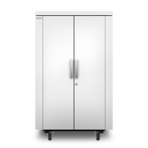 APC NetShelter CX, 24U, Soundproof Server Rack Enclosure, 100V to 120V, White, 1275H x 750W x 1130D mm