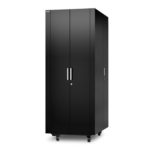 APC NetShelter CX, 38U, Soundproof Server Rack Enclosure, 200V to 240V, Black, 1950H x 750W x 1130D mm Front Left