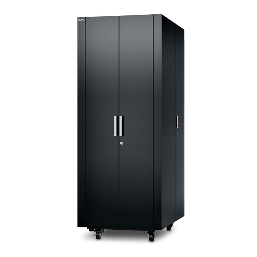 APC NetShelter CX, 38U, Soundproof Server Rack Enclosure, 200V to 240V, Dark Grey, 1950H x 750W x 1130D mm Front Left