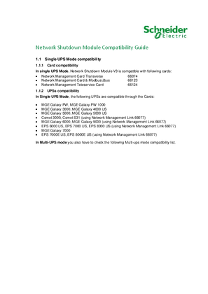 Network Shutdown Module - Compatibility Note