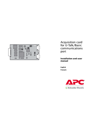 MGE Acquisition Card for U-Talk/Basic Comm Ports User Manual and Installation Guide