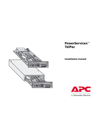 MGE Power Services TelPac Installation Manual