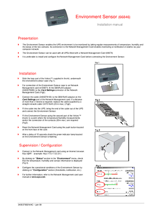 66846 MGE Environmental Sensor for Network Management Cable User Manual