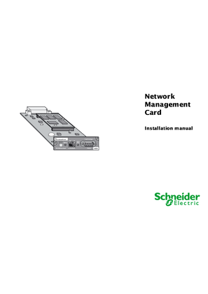 66074 MGE Network Management Card Transverse Installation Guide