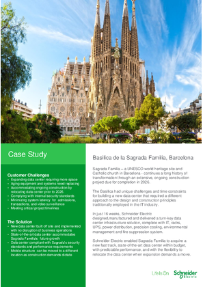 Sagrada Familia - Prefabricated Data Center Case Study (A4)