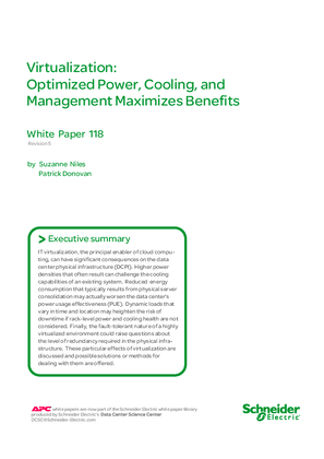 Virtualization and Cloud Computing: Optimized Power, Cooling, and Management Maximizes Benefits
