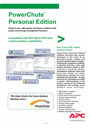 PowerChute Personal Edition Product Brochure