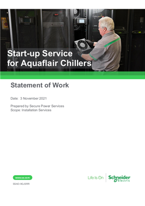 Start-up Service for Aquaflair Chillers