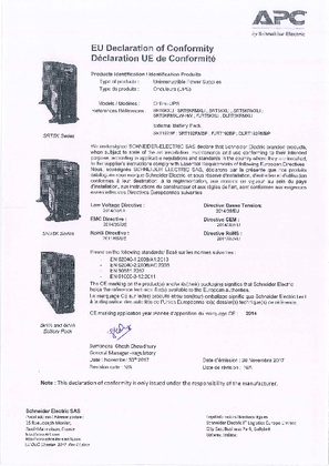 CE DoC for APC Smart-UPS™ On-Line SRT 5/6 kVA 230V