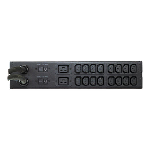 Rack ATS, 230 V, 32 A, IEC 309 in, (16) C13 (2) C19 out