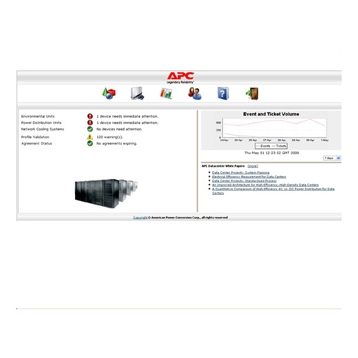 3 Years APC Remote Monitoring Service for 25 Nodes Front Left