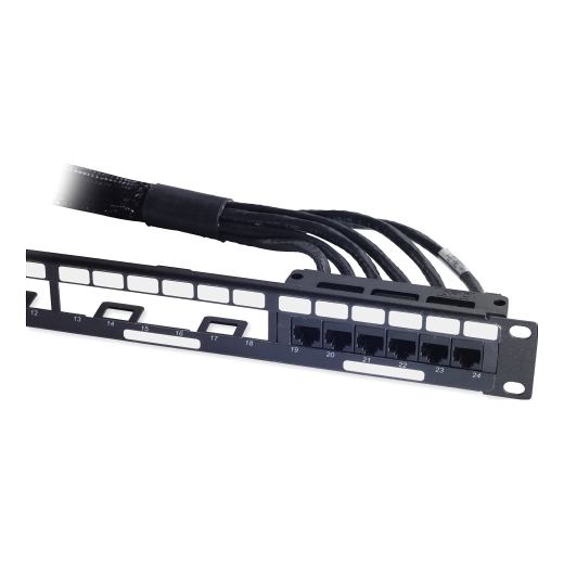APC Data Distribution Cable, CAT6 UTP CMR 6XRJ-45 Black, 13FT (3.9M)