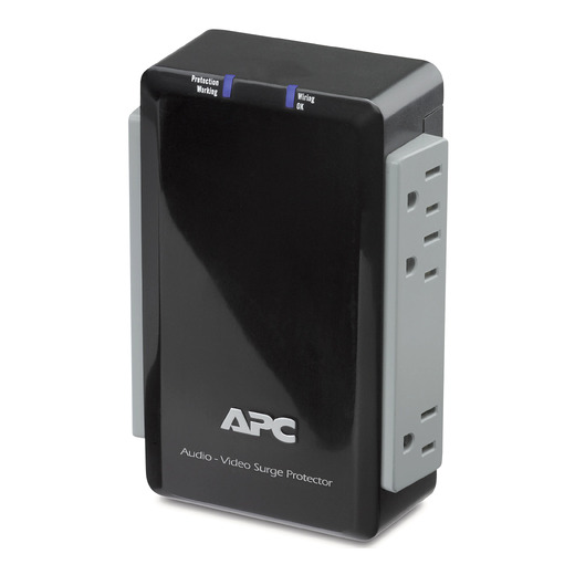APC Audio/Video Surge Protector 6 Outlet with Coax Protection, 120V