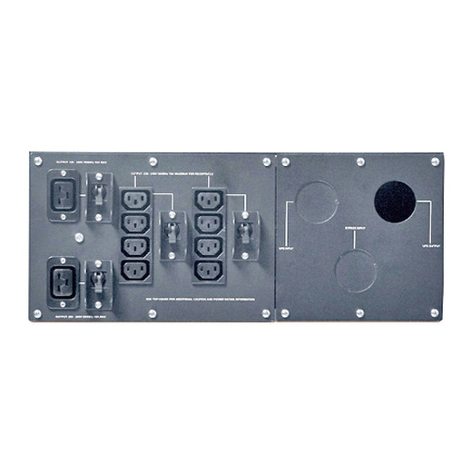 APC Service Bypass Panel- 230V; 100A; MBB; Hardwire input; IEC-320 output- (8) C13 (2) C19
