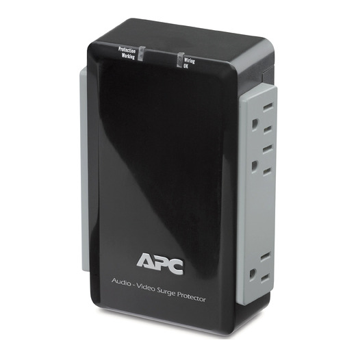 APC Audio/Video Surge Protector 6 Outlet with Coax Protection, 120V