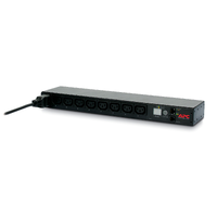 APC	NetShelter Switched Rack PDU, 1U, 1PH, 3.7kW 230V 16A or 3.3kW 208V 16A, 8 C13 outlets, C20	cord