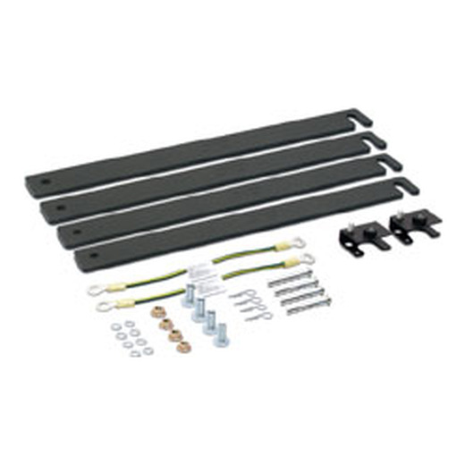 APC NetShelter Cable Management, Cable Ladder Attachment Kit, with Power Cable Troughs, Black Front Left