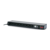 APC NetShelter Switched Rack PDU, 1U, 1PH, 2.3kW 230V 10A or 2.5kW 208V 12A, 8 C13 outlets, C14 cord