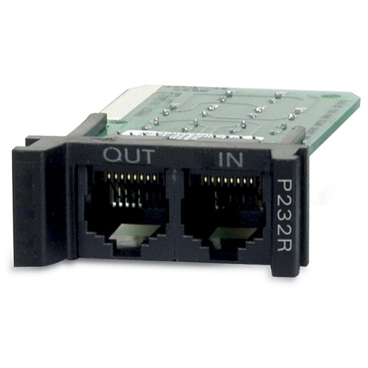 APC Surge Protection Module for RS232, Replaceable, 1U, for use with PRM4 or PRM24 Rackmount Chassis Front Left