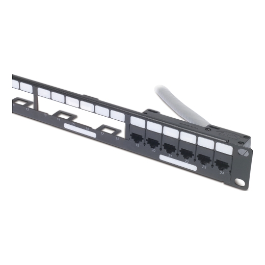 Data Distribution 1U Panel, Holds 4 each Data Distribution Cables for a Total of 24 Ports