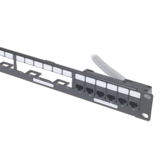 Data Distribution 1U Panel, Holds 4 each Data Distribution Cables for a Total of 24 Ports