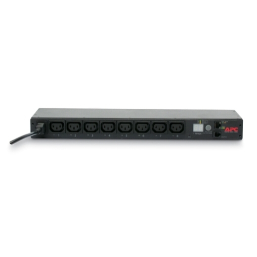 APC NetShelter Switched Rack PDU, 1U, 1PH, 2.3kW 230V 10A or 2.5kW 208V 12A, 8 C13 outlets, C14 cord