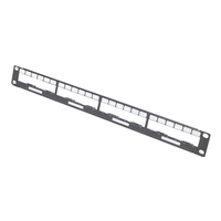 Data Distribution 1U Panel, Holds 4 each Data Distribution Cables for a Total of 24 Ports