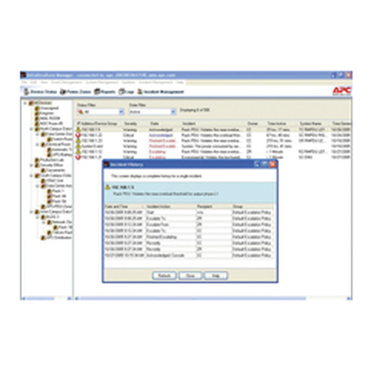 InfraStruXure® Manager Incident Management Module