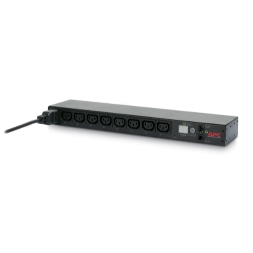 APC	NetShelter Switched Rack PDU, 1U, 1PH, 3.7kW 230V 16A or 3.3kW 208V 16A, 8 C13 outlets, C20	cord