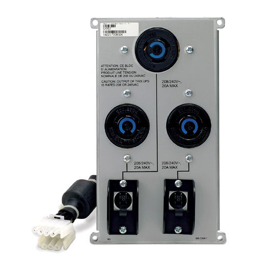 APC Symmetra RM and LX 208V/240V Backplate kit with (3) L6-20R