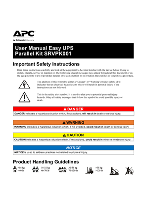 User Manual Easy UPS Parallel Kit SRVPK001