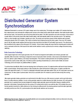 Distributed Generator System Synchronization