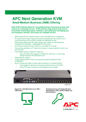 APC Next Generation KVM Switches for Small-Medium Business