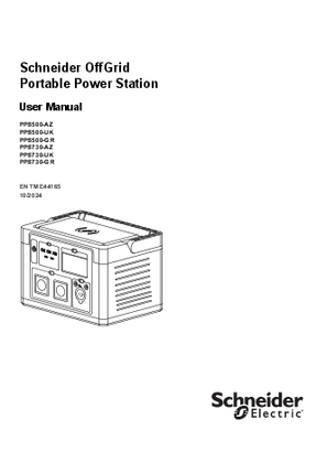 User Manual Schneider OffGrid Portable Power Station