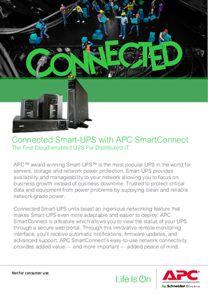 Connected Smart-UPS Brochure Europe