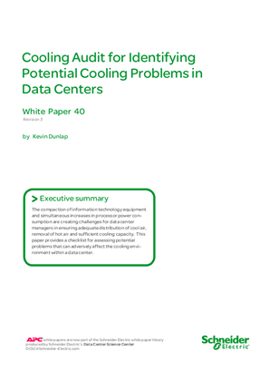 Cooling Audit for Identifying Potential Cooling Problems in Data Centers