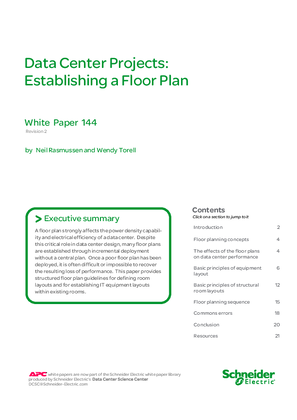 Data Center Projects: Establishing a Floor Plan
